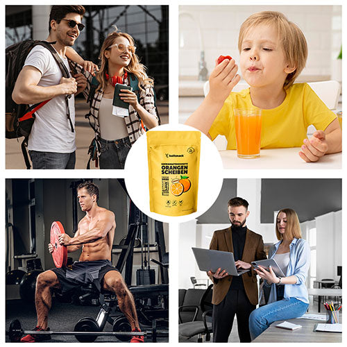 Gefriergetrocknete Orangen Scheiben