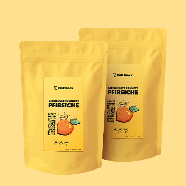 Gefriergetrocknete Pfirsiche