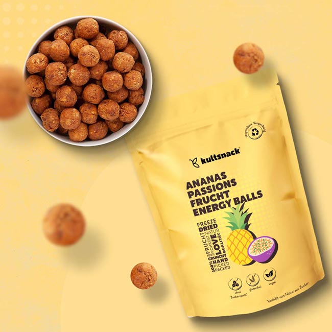 Ananas-Passionsfrucht-Energy-Balls
