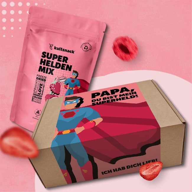 Vatertags-Box-Superheld-Erdbeeren-Himbeeren