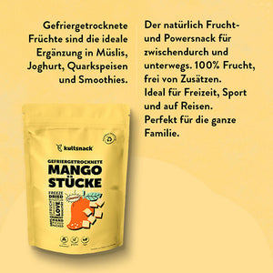 gefriergetrocknete mango stücke