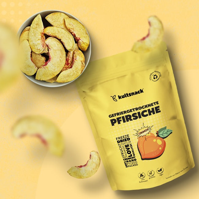 Gefriergetrocknete-Pfirsiche