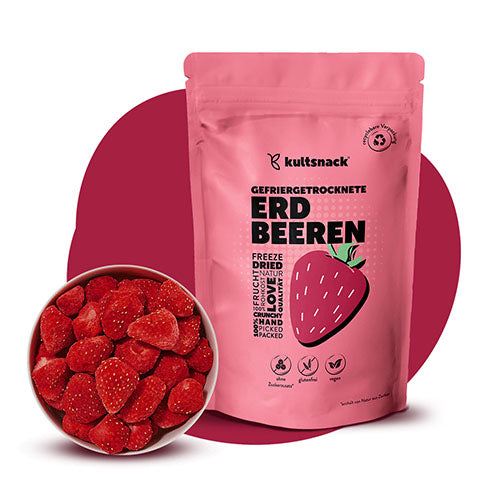 Gefriergetrocknete-Erdbeeren