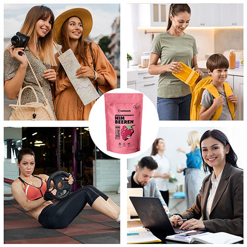 Gefriergetrocknete Himbeeren