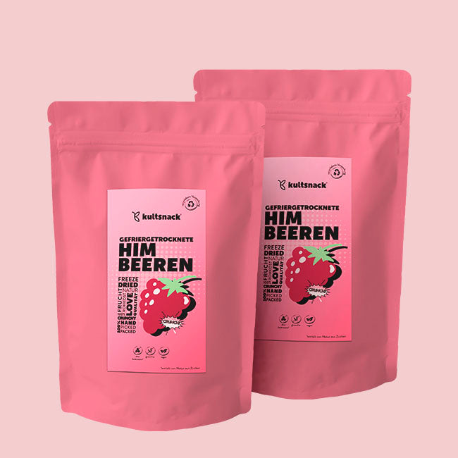 Gefriergetrocknete Himbeeren