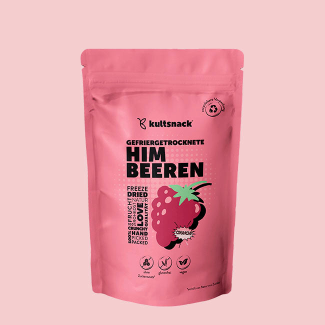Gefriergetrocknete Himbeeren