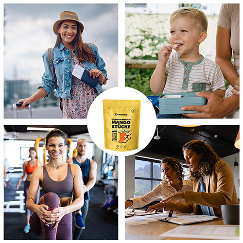 Gefriergetrocknete Mango Stücke