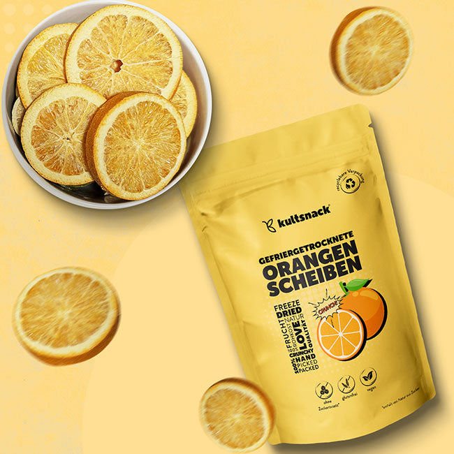 Gefriergetrocknete-Orangen-Scheiben