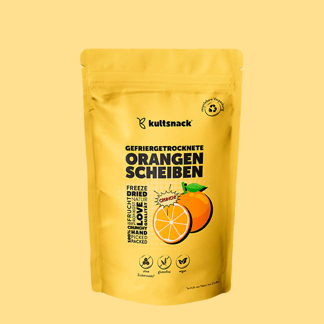 Gefriergetrocknete Orangen Scheiben