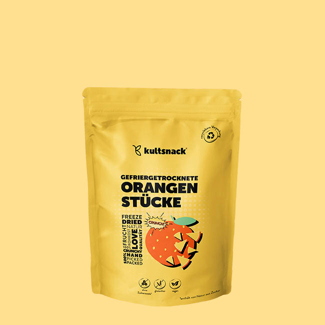 Gefriergetrocknete Orangen Stücke