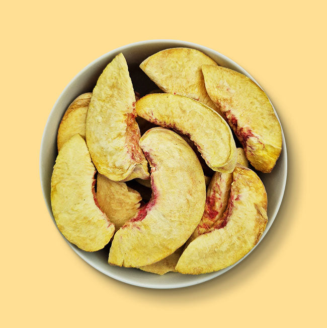 Gefriergetrocknete-Pfirsiche