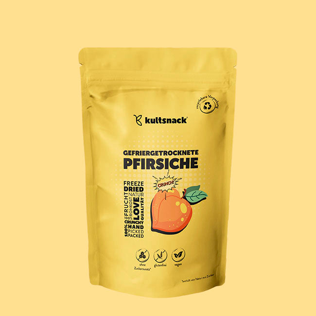 Gefriergetrocknete Pfirsiche