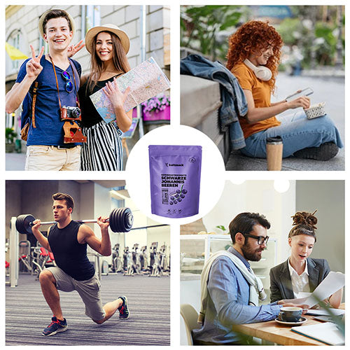 Gefriergetrocknete schwarze Johannisbeeren