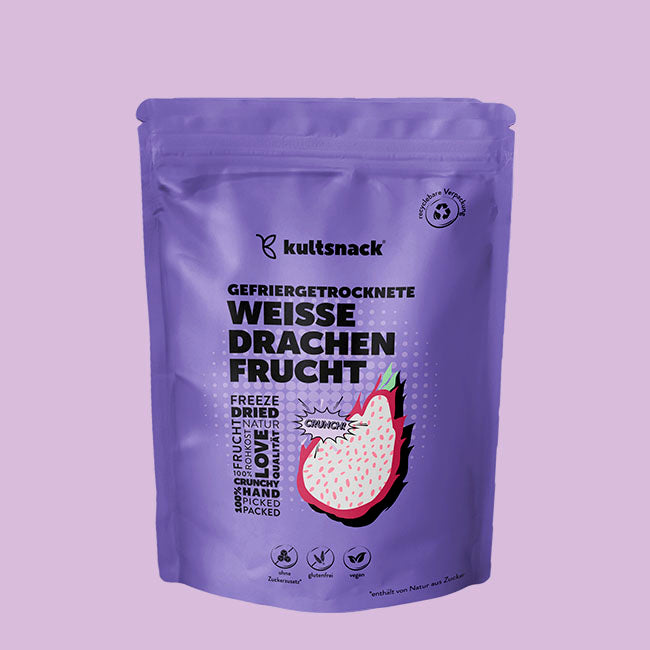 Gefriergetrocknete weiße Drachenfrucht