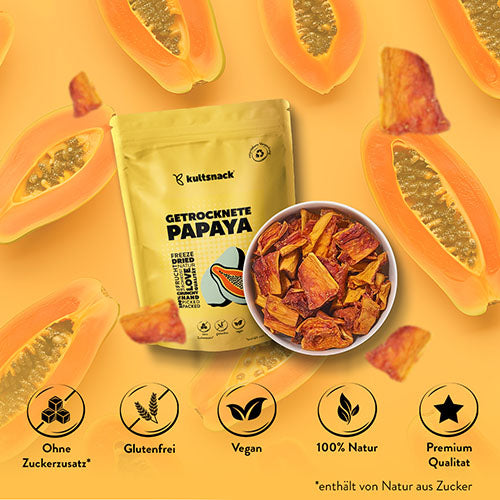 papaya aufbewahren Getrocknete Papaya