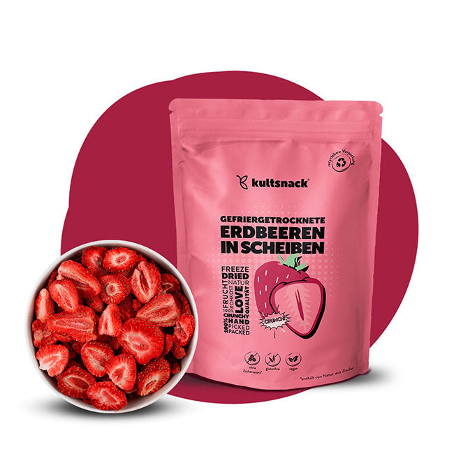 Gefriergetrocknete-Erdbeeren