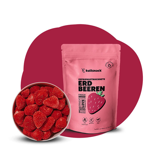 Gefriergetrocknete-Erdbeeren