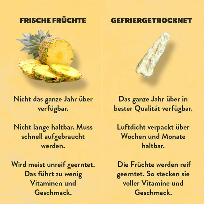 ananas-frisch-gefriergetrocknet